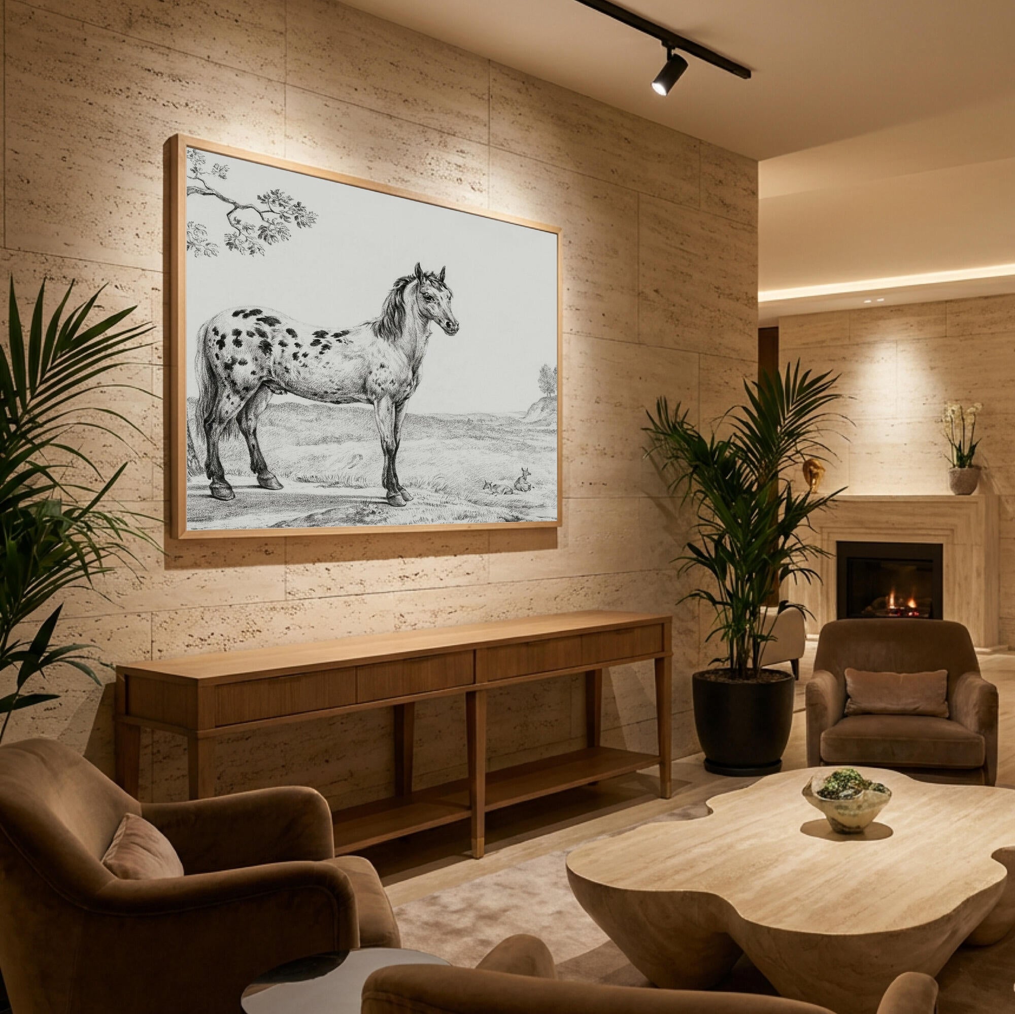Standing Mottled Horse