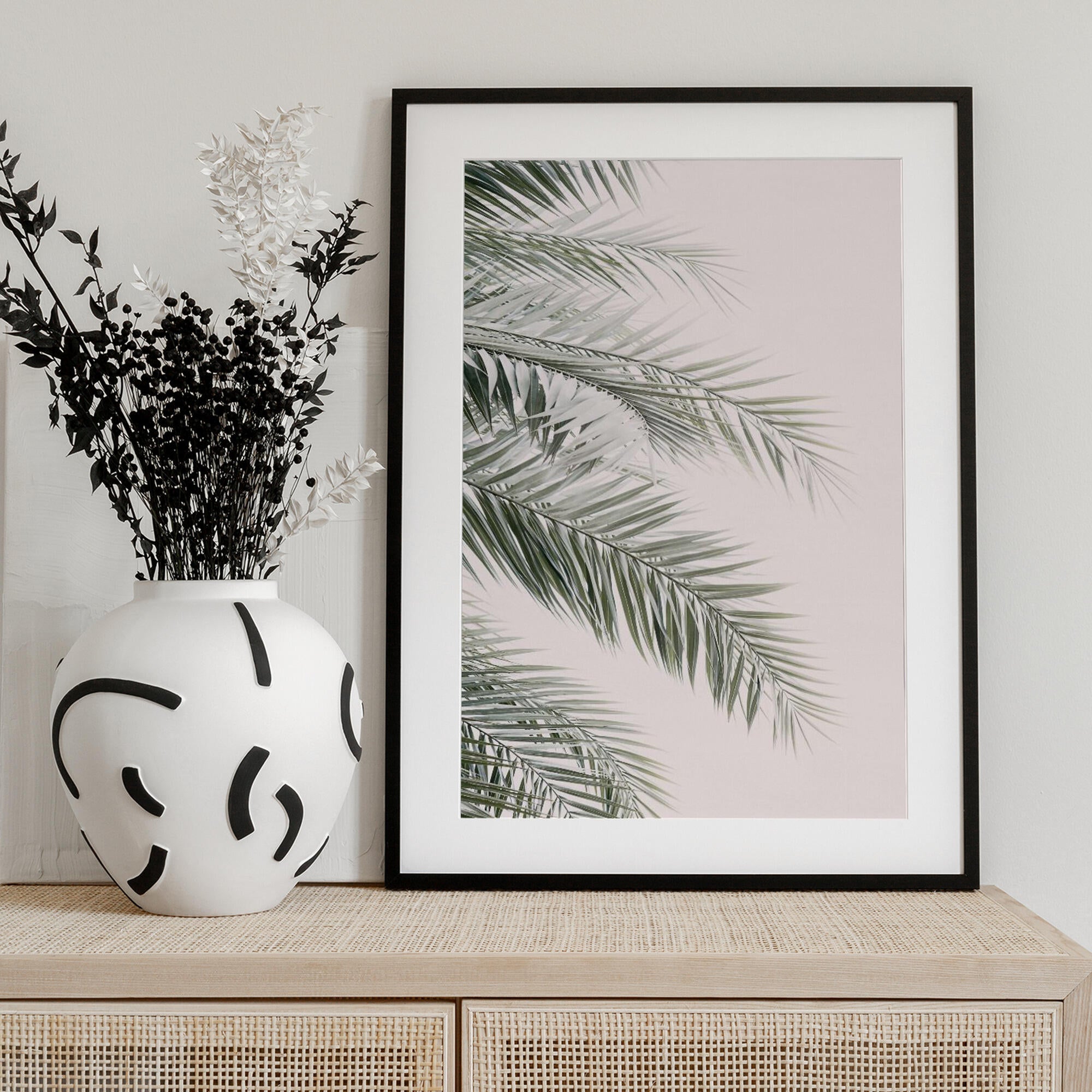 Blush Palm Leaves
