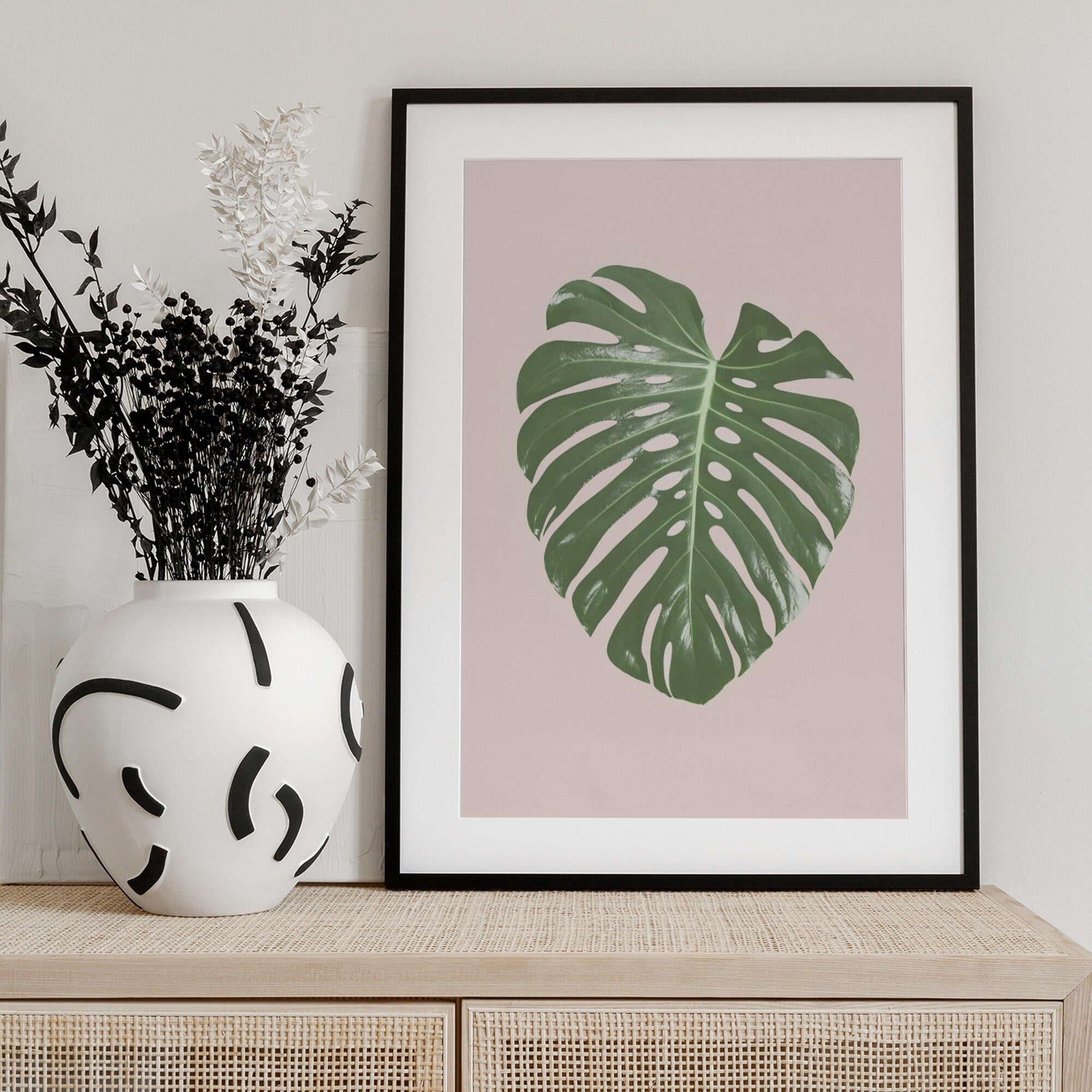 Monstera Leaf Blush
