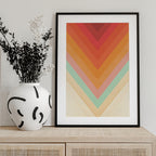 Retro Chevron Color Gradient