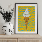 Ice Cream Yellow Zigzag