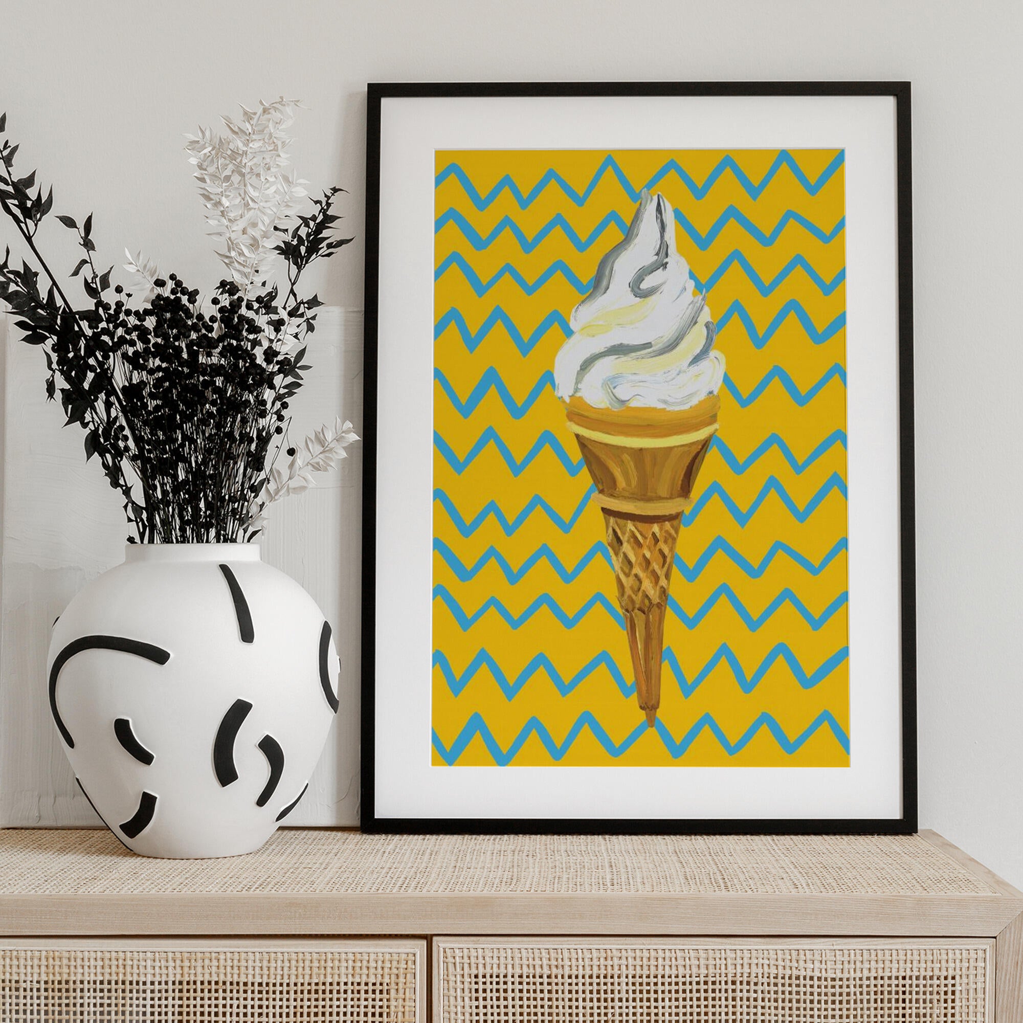 Ice Cream Yellow Zigzag