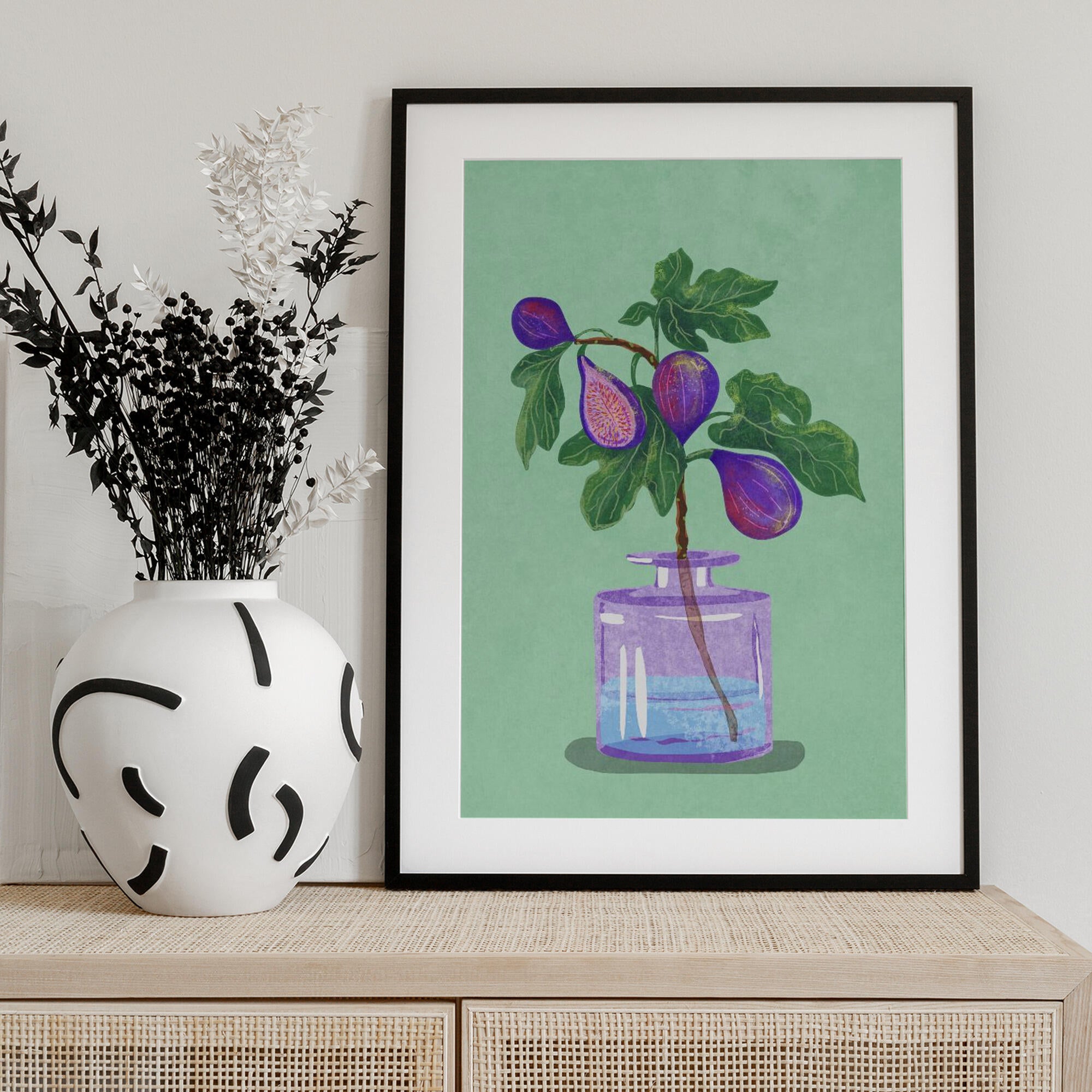 Figs Branch In Vase