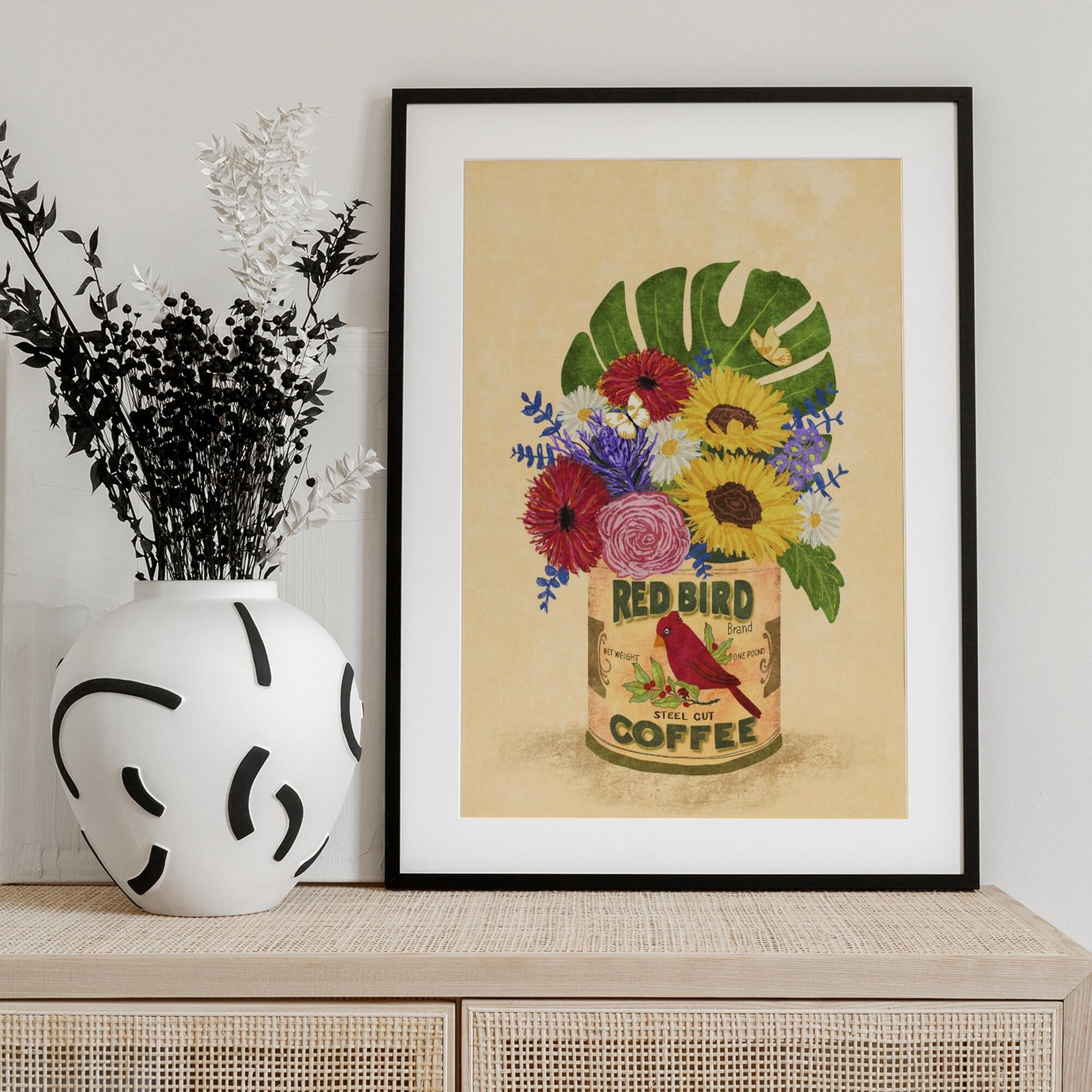 Flowers In a Vintage Coffee Can