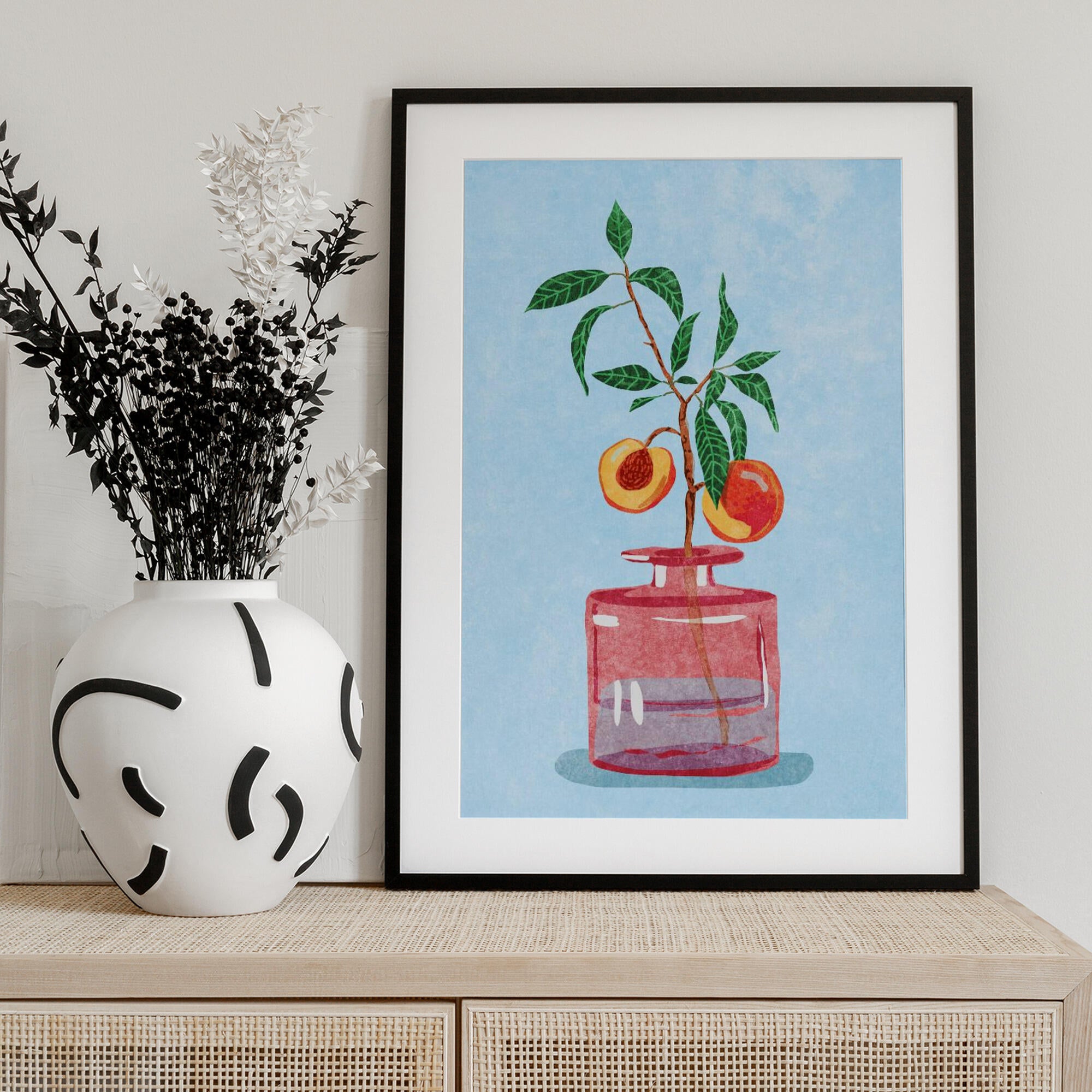 Peach Tree in Vase