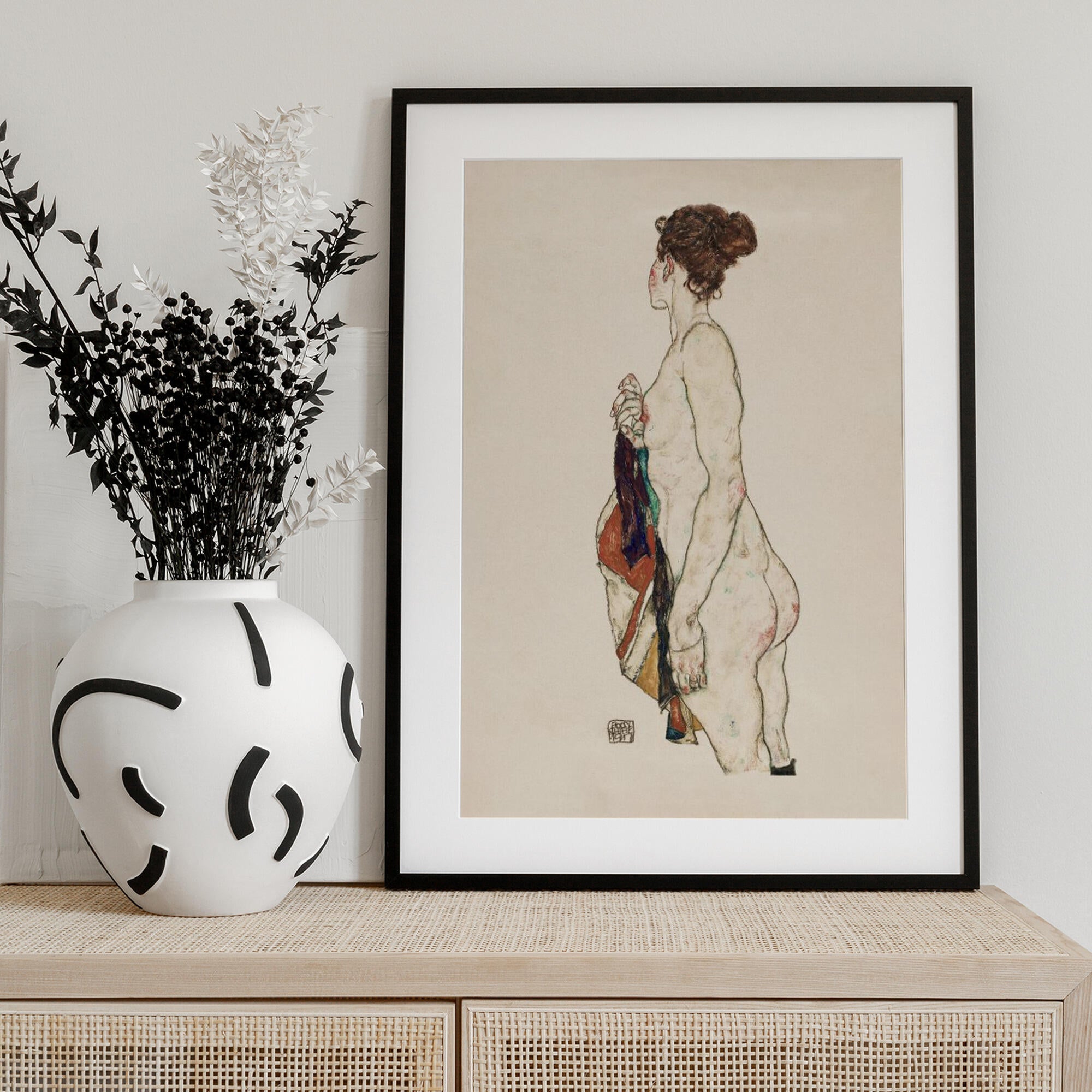 Standing Nude Woman With a Patterned Robe 1917