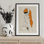 Standing Nude With Orange Drapery 1914