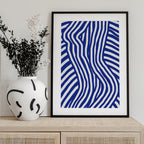 Blue and White Striped Nude