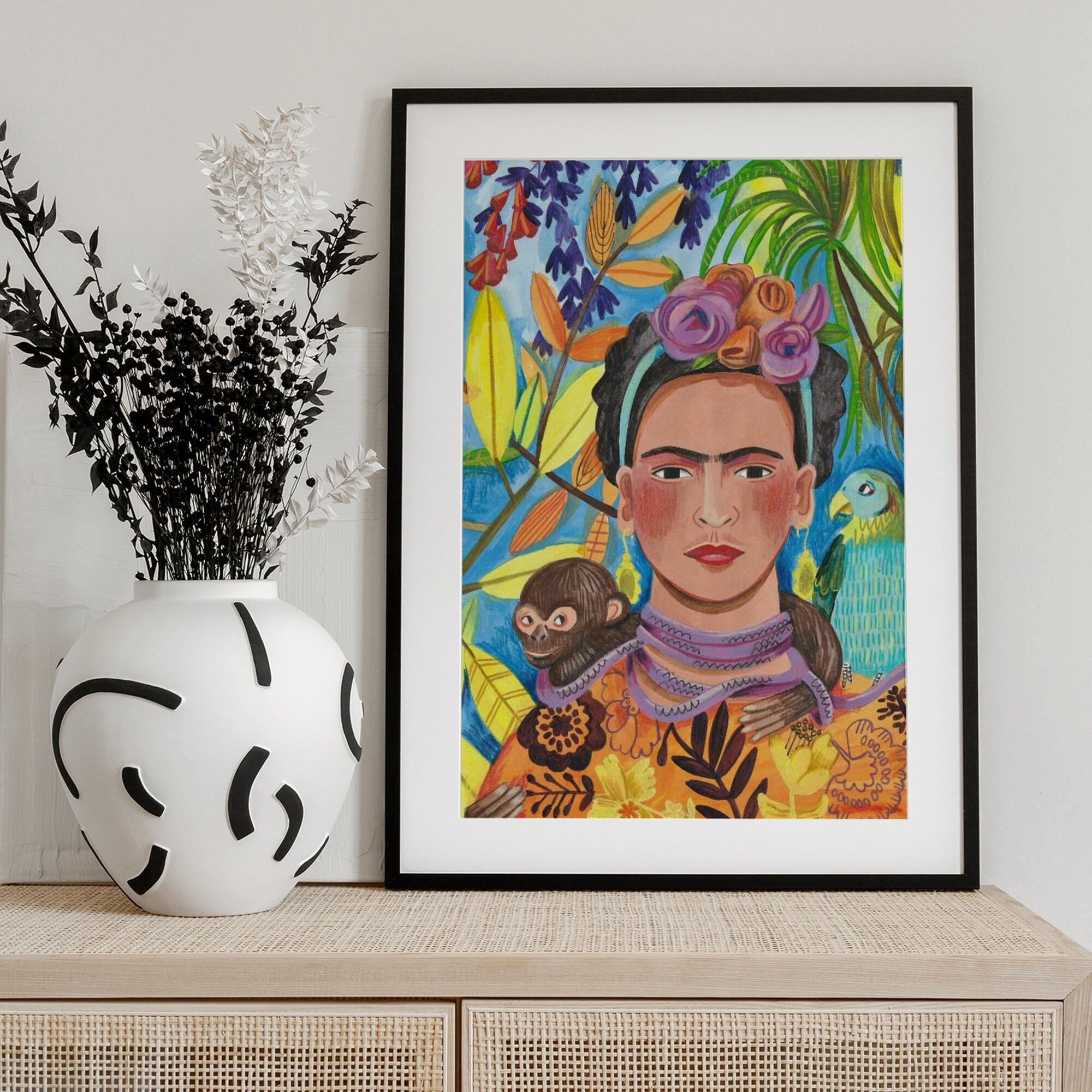 Frida and her parrots