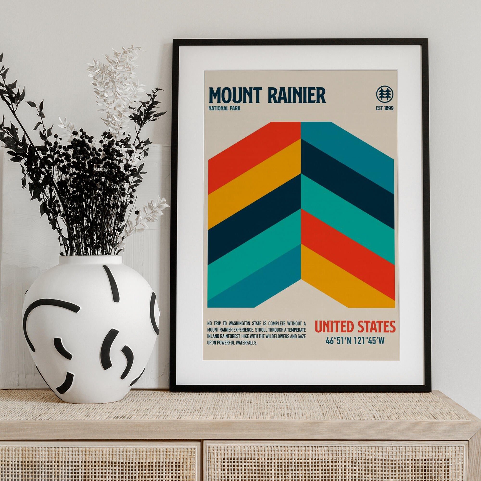 Mount Rainier National Park Travel Poster