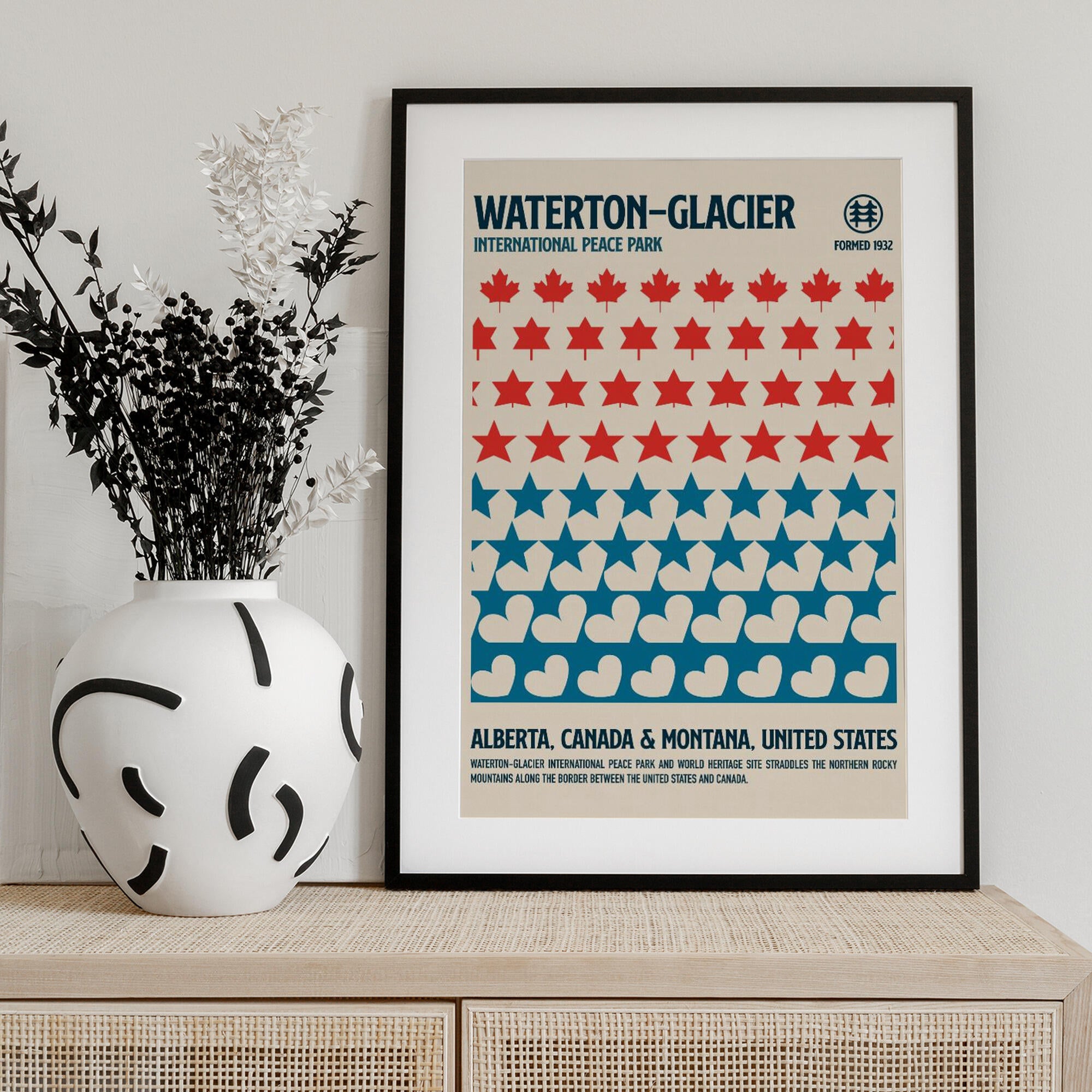 Waterton National Park Travel Poster