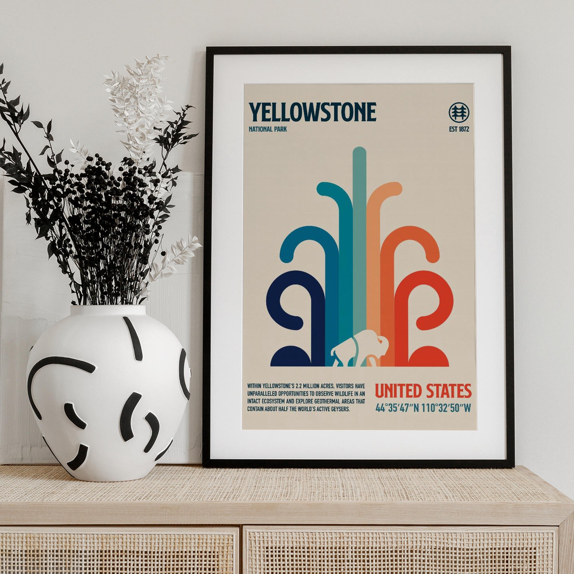 Yellowstone National Park Travel Poster