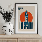 Brixton Tower Retro Travel Print