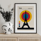 Paris Eiffel Tower Retro travel Print
