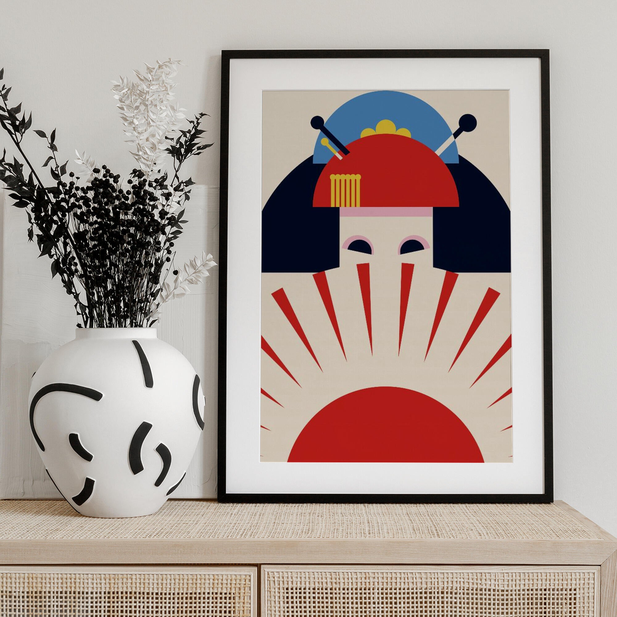 Geisha Girl Retro Minimalist Design