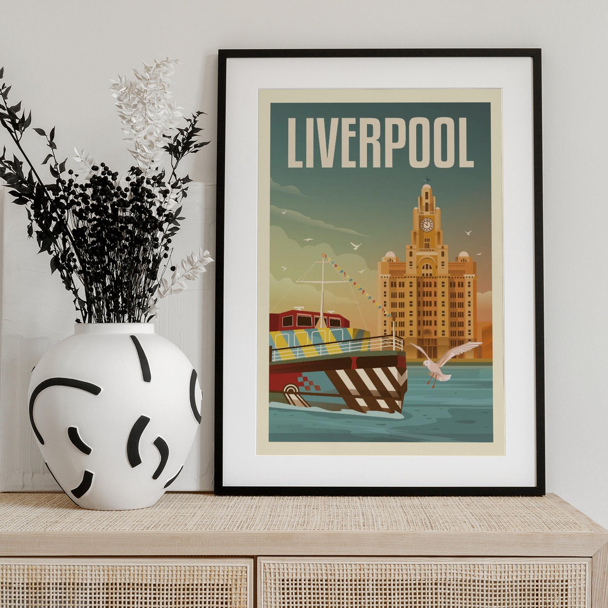 Liverpool Liver Building Travel Print