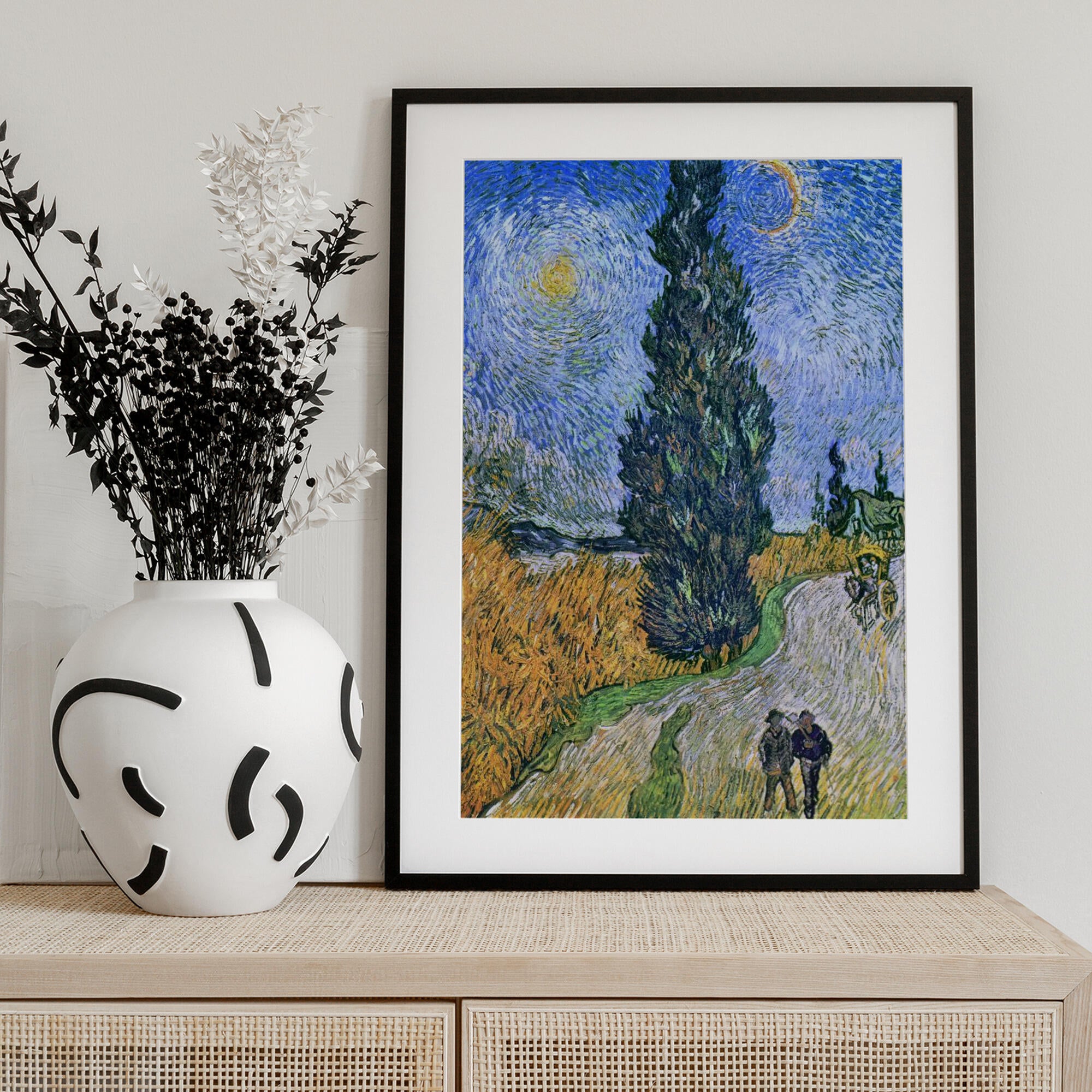 Vincent Van Gogh's Road With Cypress and Star 1890