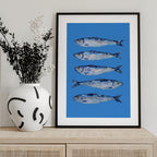 Sardines on Blue