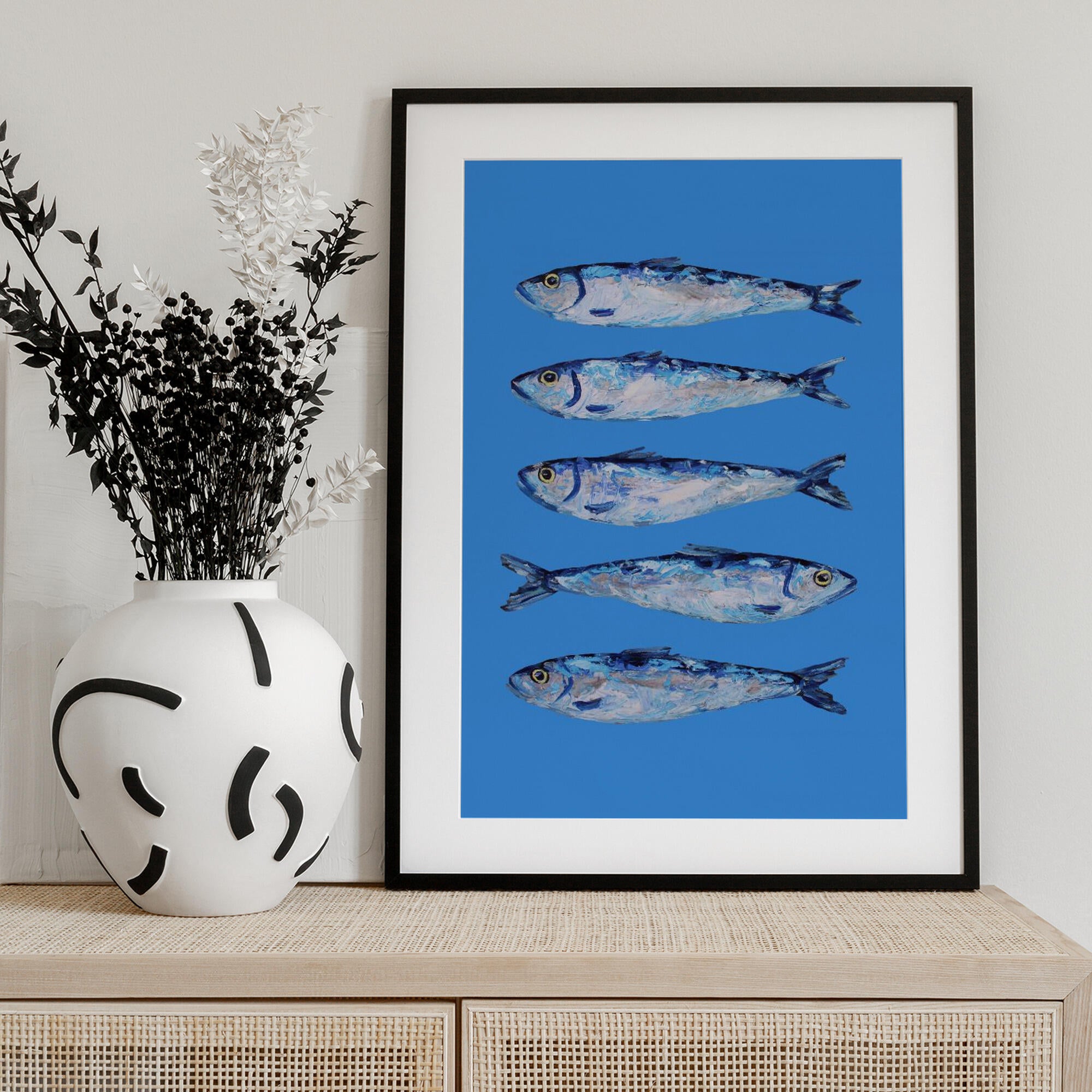 Sardines on Blue