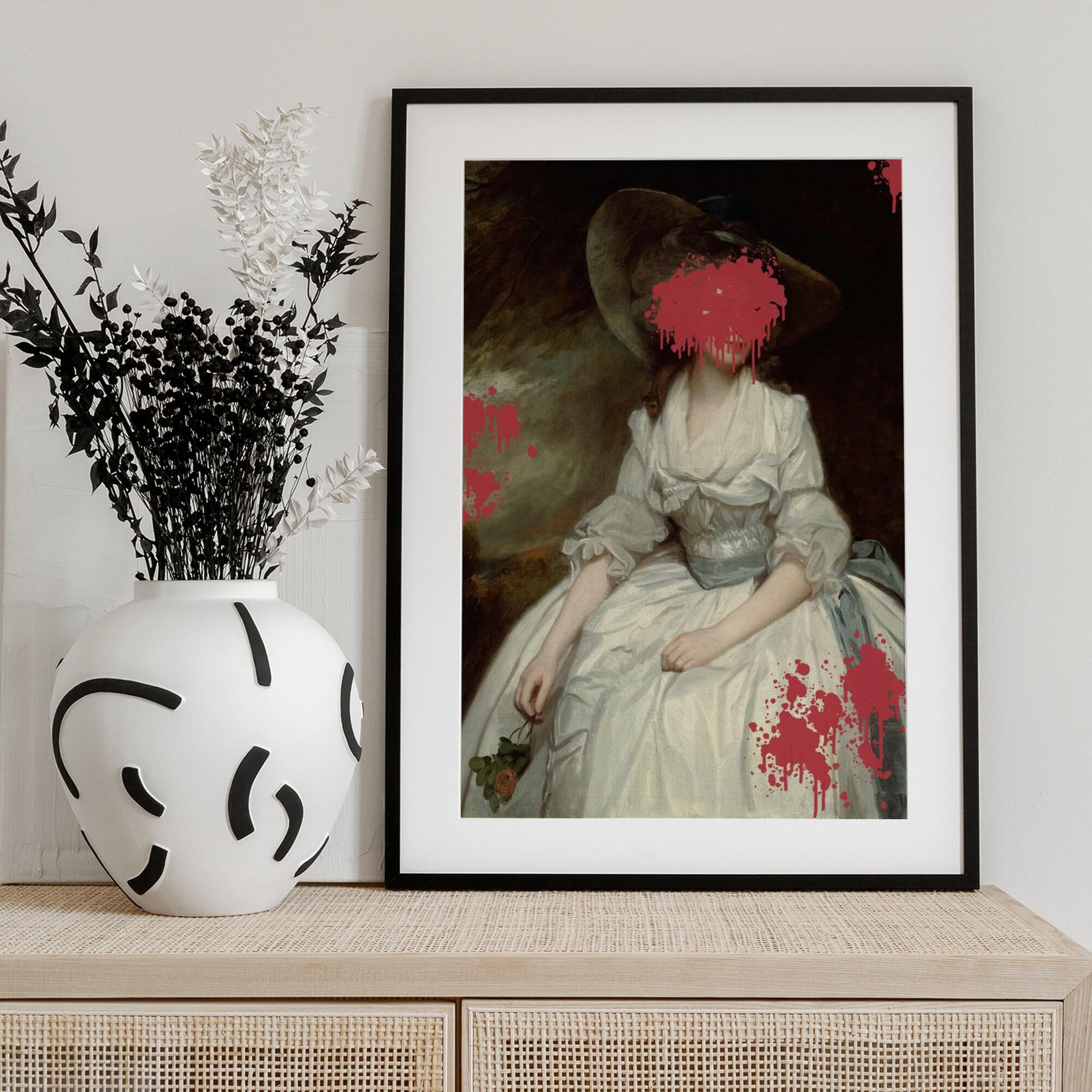 Renaissance Red Splash - Altered Art