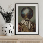 DiscoHead King  / Altered Collage Art