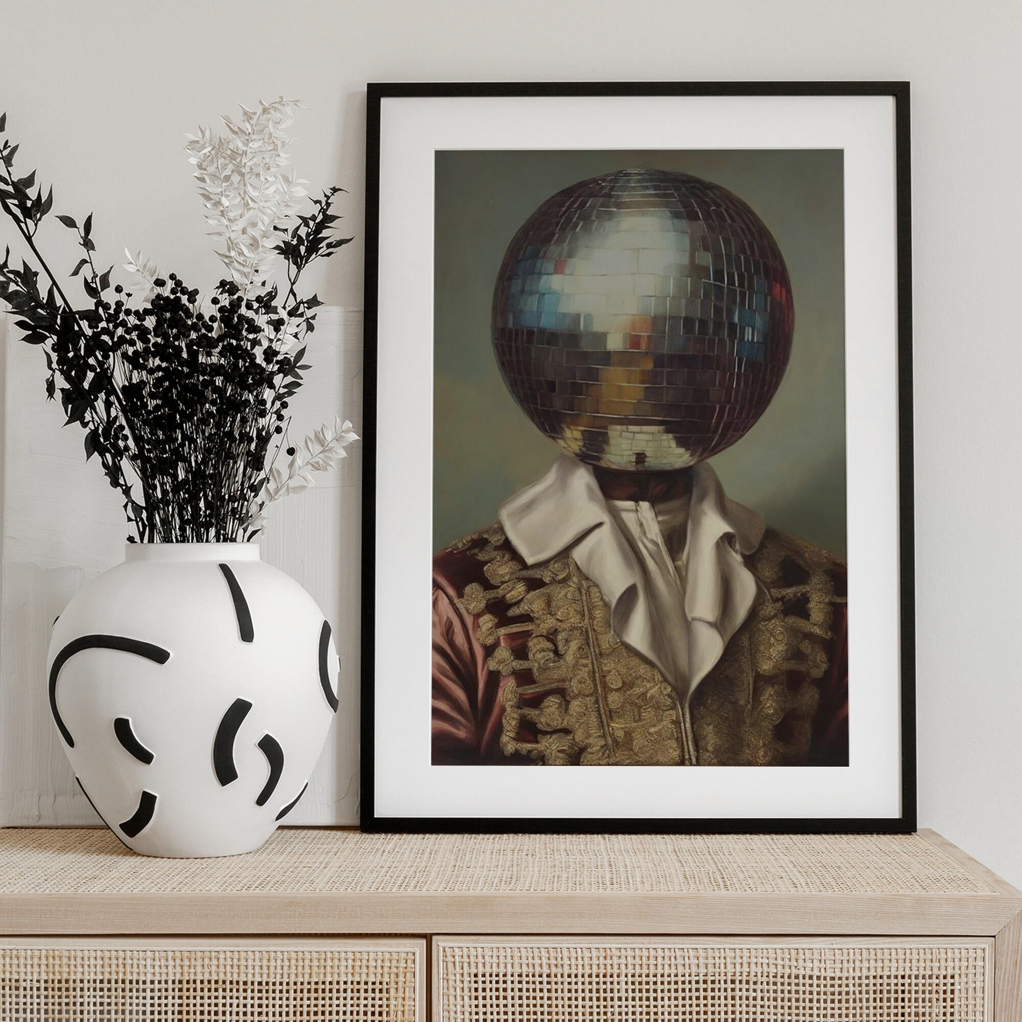 DiscoHead King  / Altered Collage Art