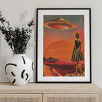 Retro-futuristic Scene With A Woman