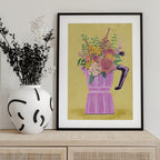 Espresso Maker with Flowers