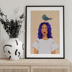 Girl with bird