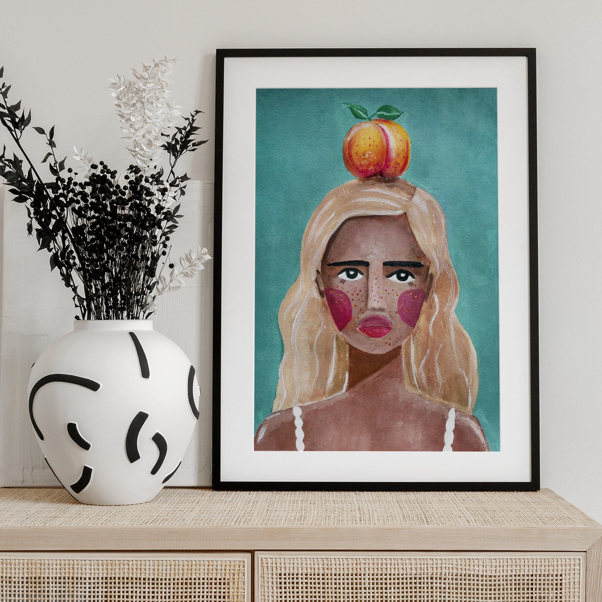 Woman With Peach