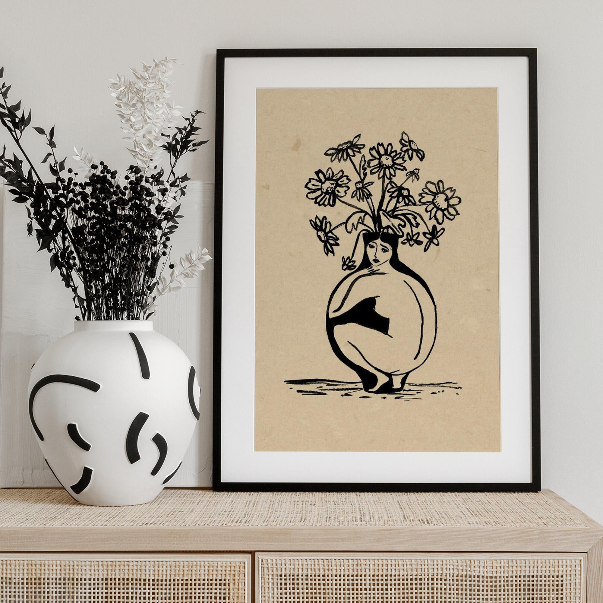 Woman in vase