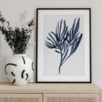 Blue Aquatic Plant Poster 2
