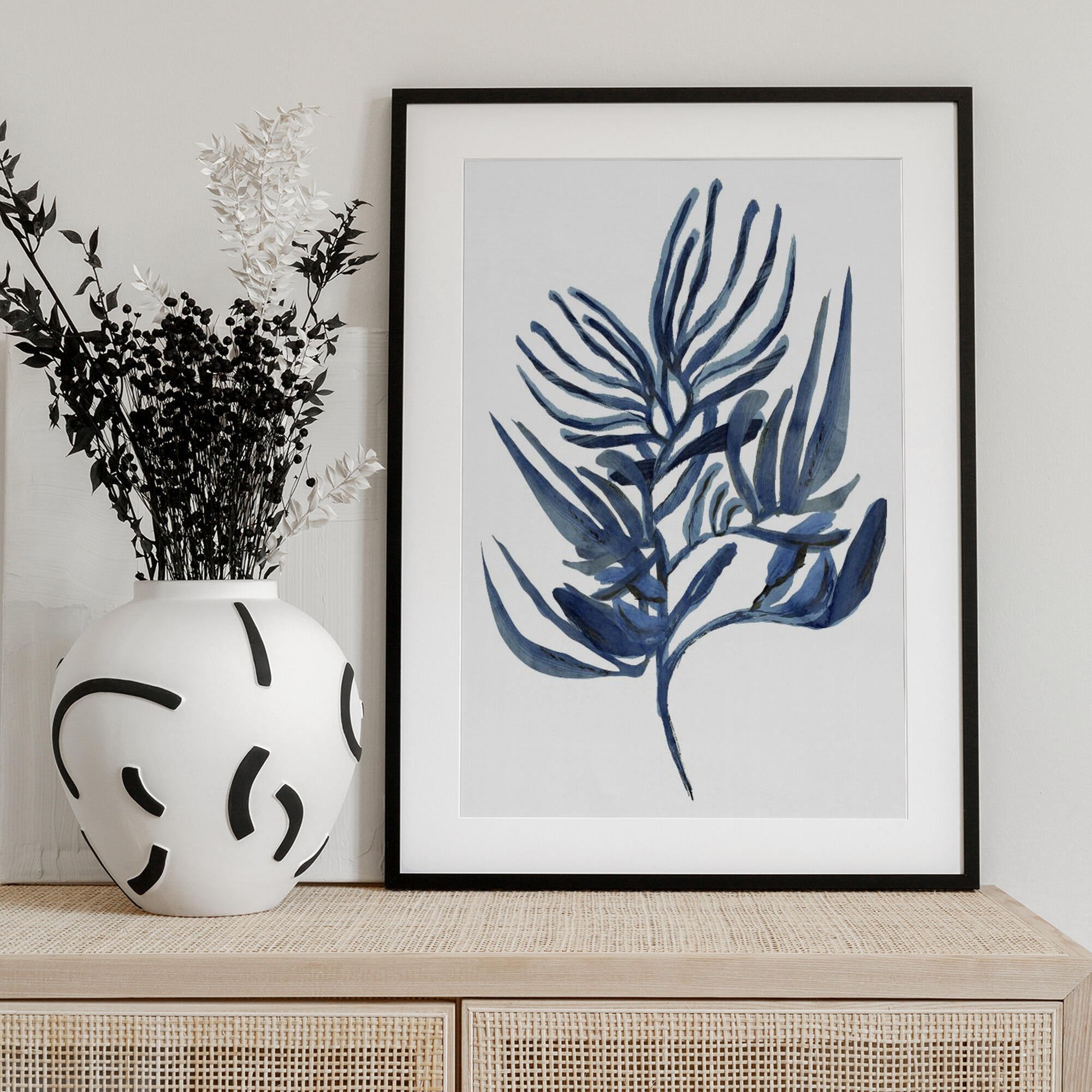 Blue Aquatic Plant Poster 1