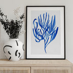 Blue Aquatic Plant Poster 4