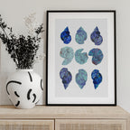 Blue Sea Shells Poster