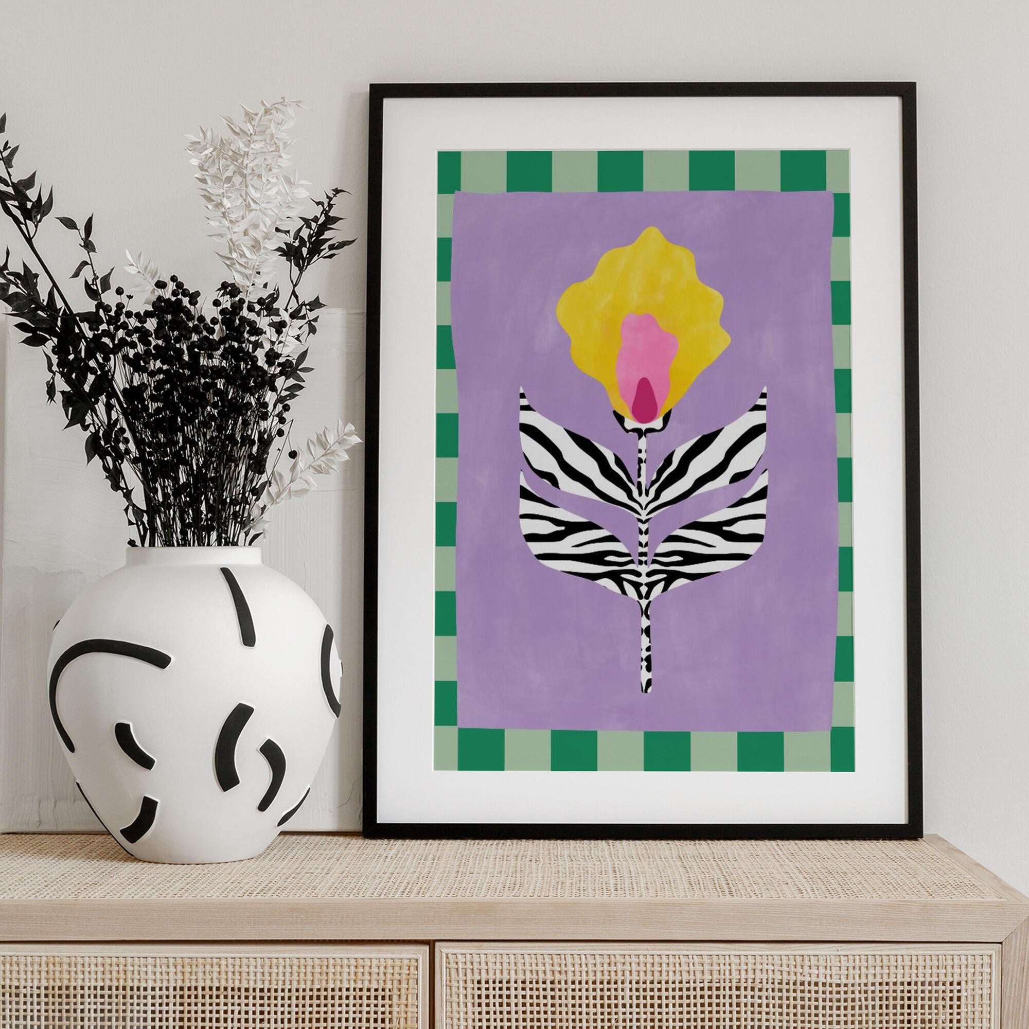 Flower with Zebra Patterned Leaves