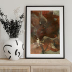Organic Shapes in Earthy Tones of Brown and Green