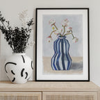 Flowers in a striped vase II