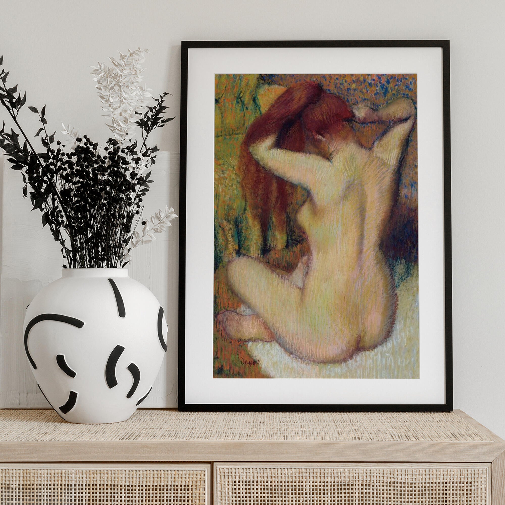 Woman Combing Her Hair