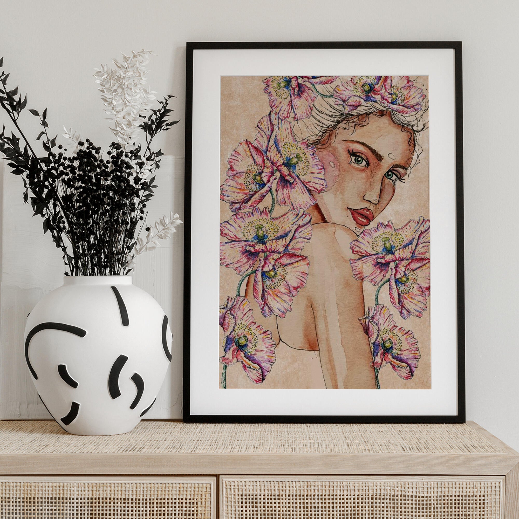Woman wih Poppies