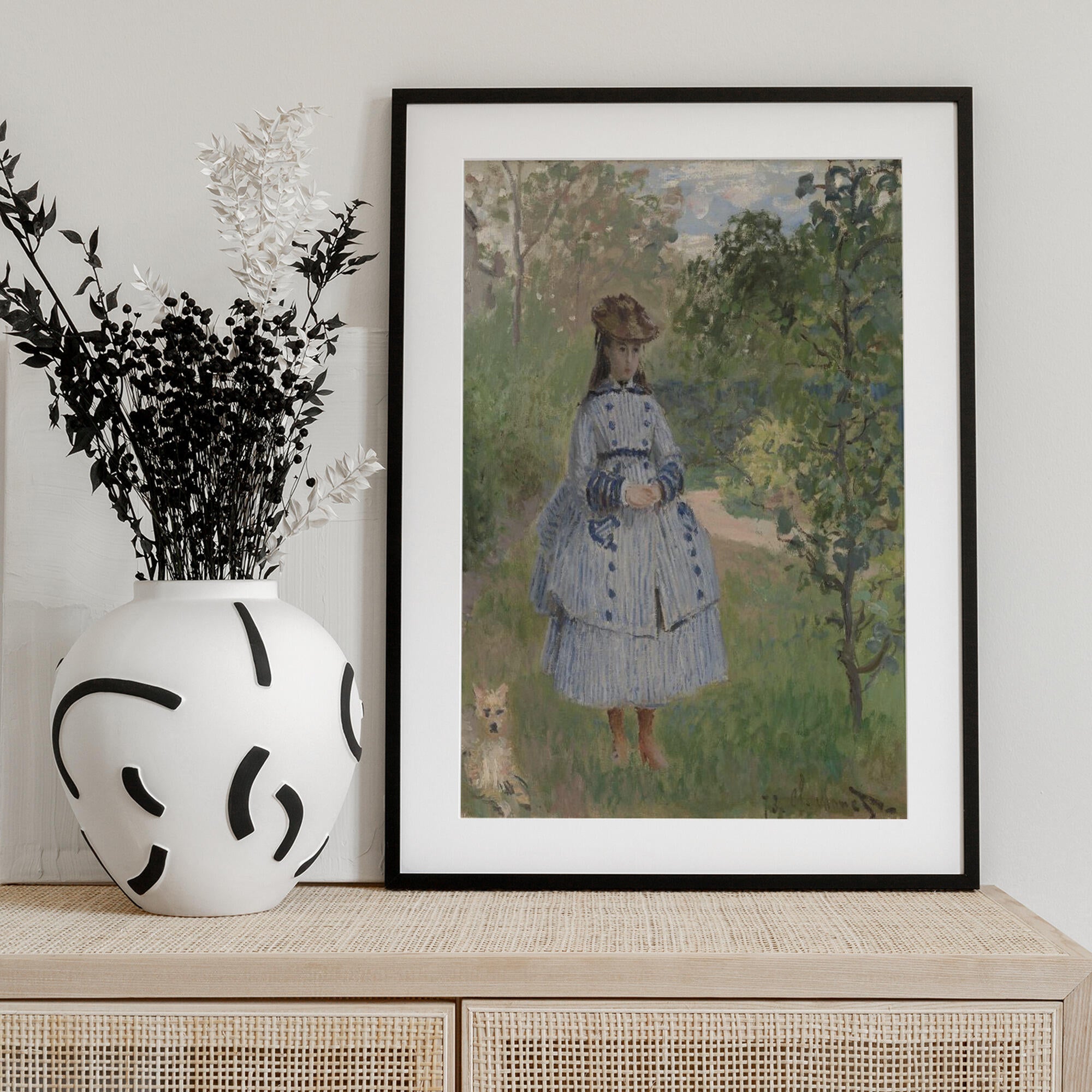 Girl With Dog By Claude Monet