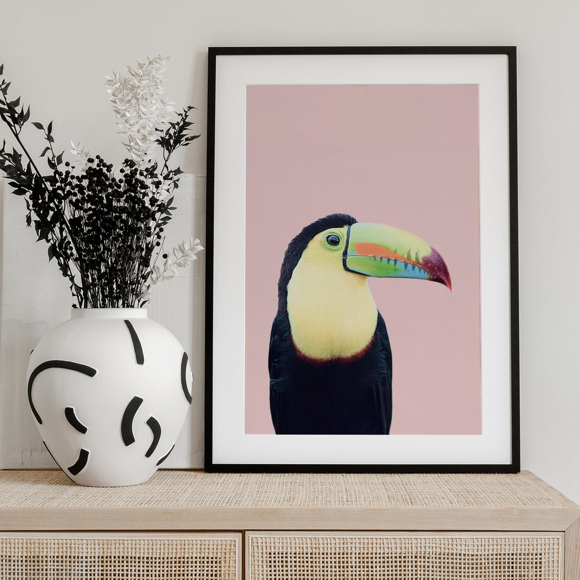 Toucan on Pink