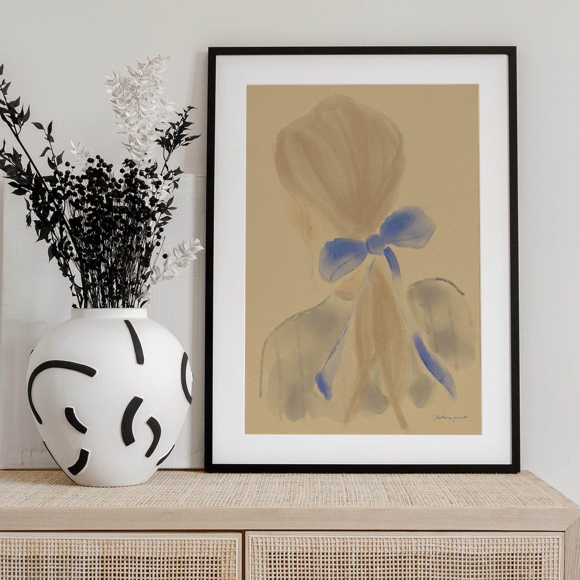 Girl With A Blue Hair Ribbon