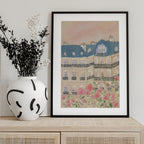 Sunset Over Paris Buildings