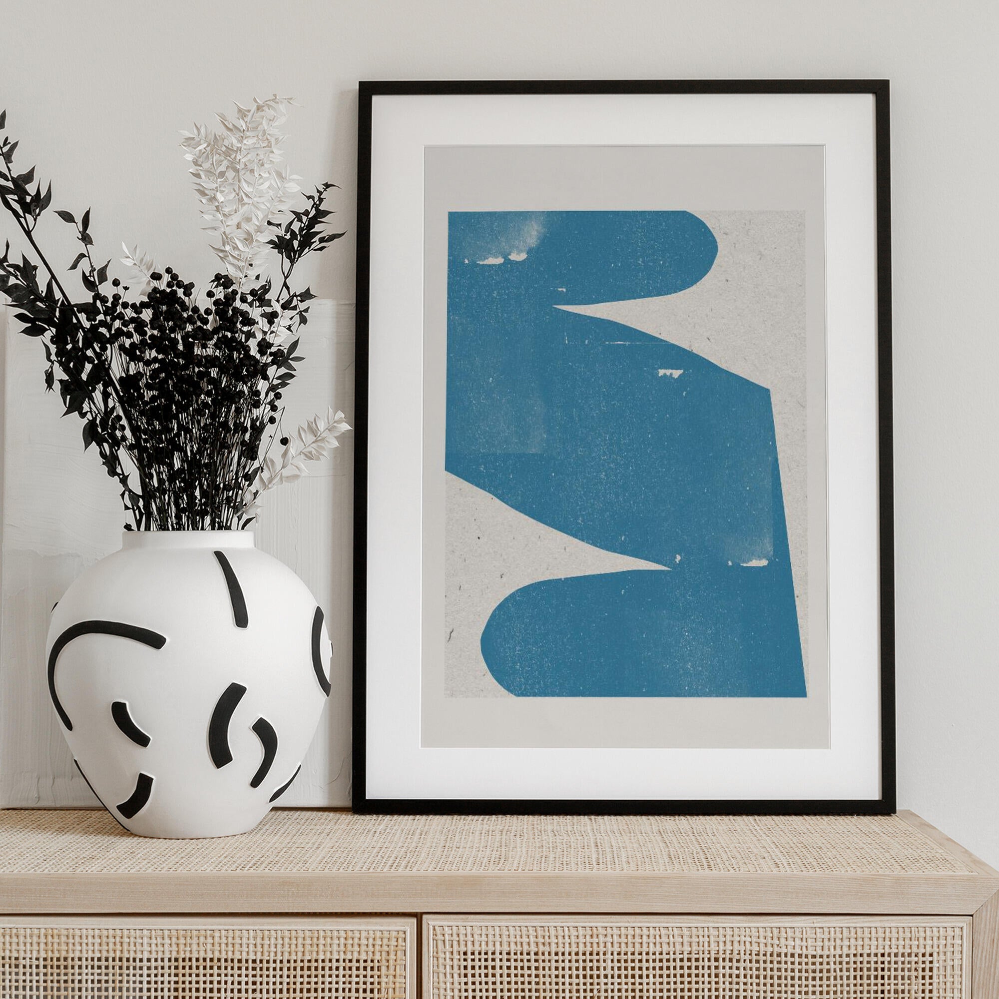 Blue Abstract Curve