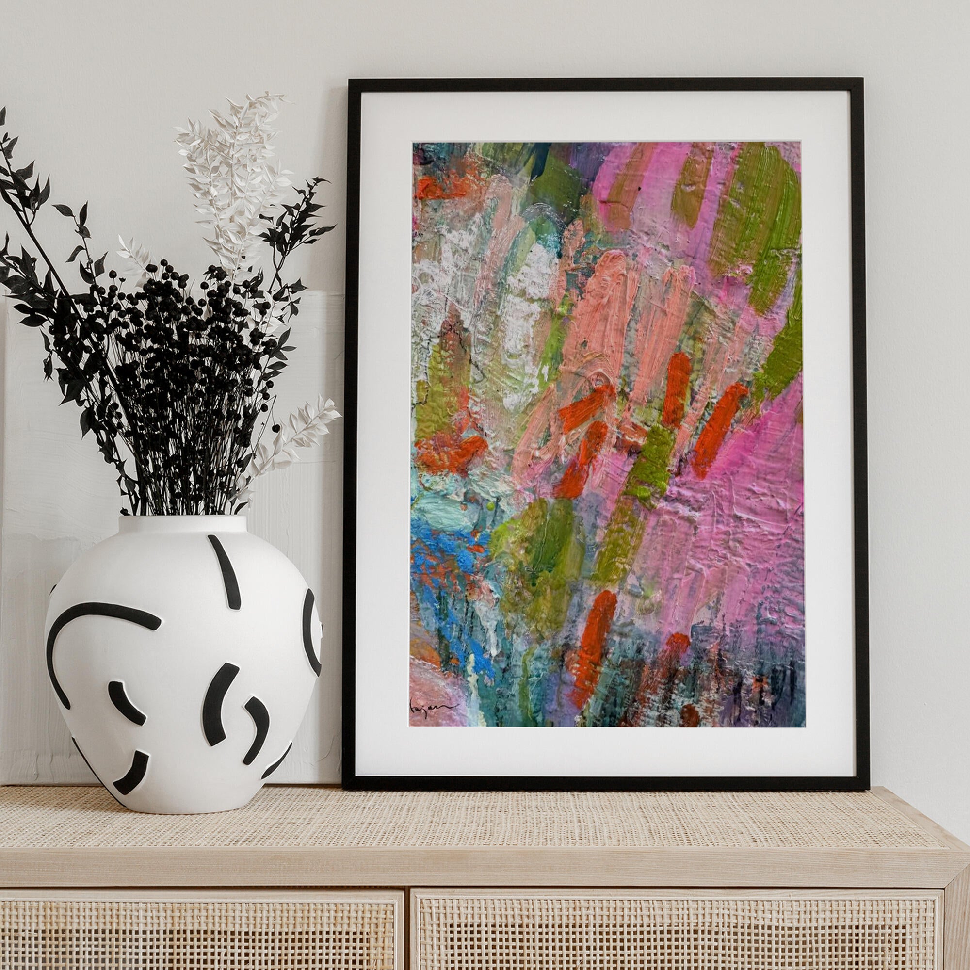 Whispering Pink Brushstrokes