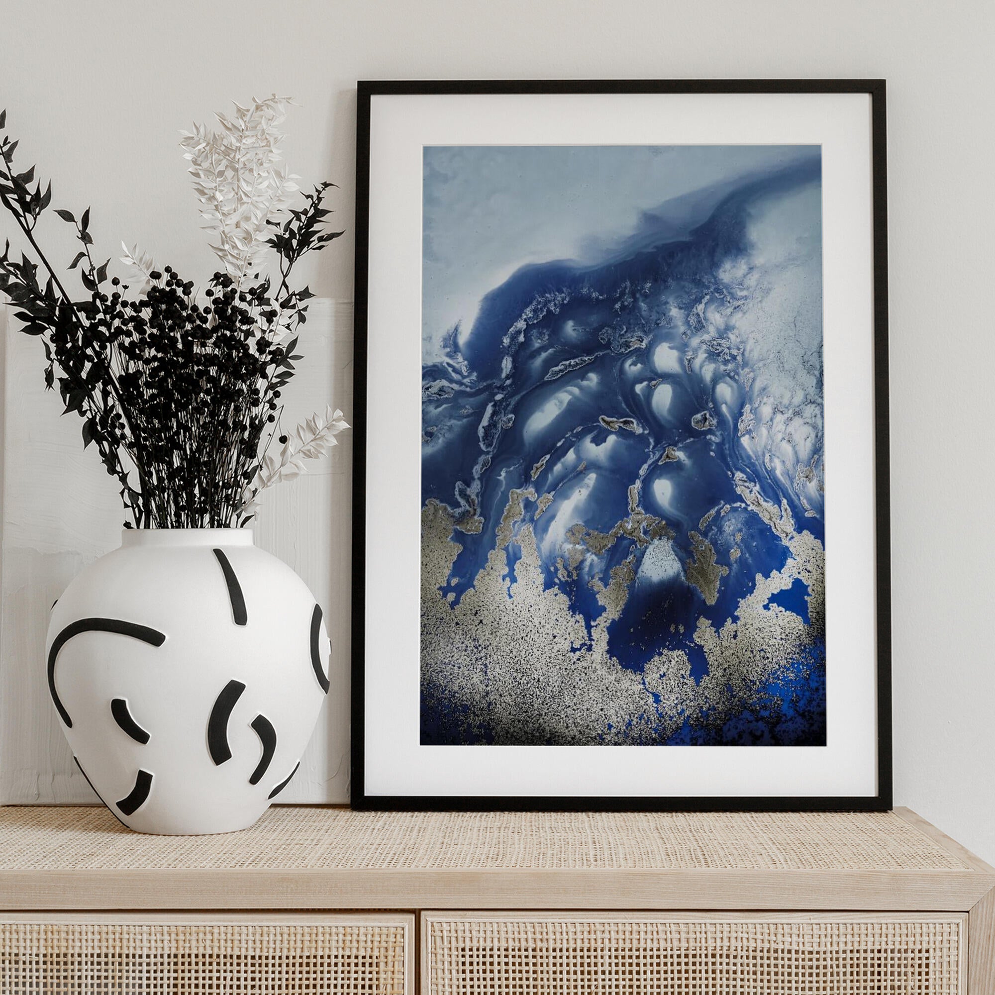 Soothing -" Ocean Wave Waltz  1" - Watercolor waves