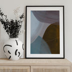 Overlapping Curves In Muted Tones