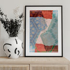 Overlapping Geometric Patterns in Soft Hues