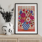 Vase Flowers Brights &amp; Blues